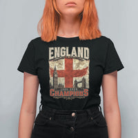 Vintage England Champions T Shirt For Women Proud Football Fan Heritage