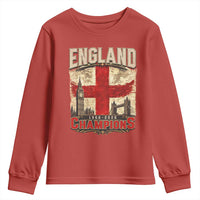 Vintage England Champions Youth Sweatshirt Proud Football Fan Heritage