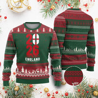 Vintage England Champions Ugly Christmas Sweater Football Supporter Graphic