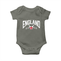 England Flag Heart Baby Onesie Patriotic English Pride Graphic Gift