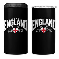 England Flag Heart 4 in 1 Can Cooler Tumbler Patriotic English Pride Graphic Gift