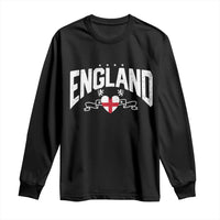 England Flag Heart Long Sleeve Shirt Patriotic English Pride Graphic Gift