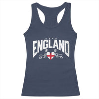 England Flag Heart Racerback Tank Top Patriotic English Pride Graphic Gift