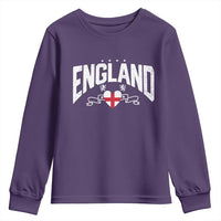 England Flag Heart Youth Sweatshirt Patriotic English Pride Graphic Gift