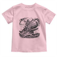 Funny Skeleton Whale Rider Toddler T Shirt Dark Maritime Gothic Vintage Nautical Graphic