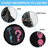 Wait What Grammar English Teacher Spare Tire Cover Funny Punctuation Gift