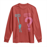 Wait What Grammar English Teacher Long Sleeve Shirt Funny Punctuation Gift