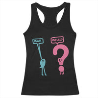 Wait What Grammar English Teacher Racerback Tank Top Funny Punctuation Gift