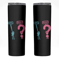 Wait What Grammar English Teacher Skinny Tumbler Funny Punctuation Gift