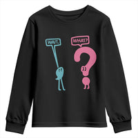 Wait What Grammar English Teacher Youth Sweatshirt Funny Punctuation Gift