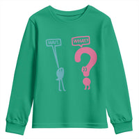 Wait What Grammar English Teacher Youth Sweatshirt Funny Punctuation Gift