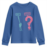 Wait What Grammar English Teacher Youth Sweatshirt Funny Punctuation Gift