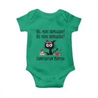 Black Cat English Teacher Gift Baby Onesie No More Homework Punctuation Matters Grammar Humor