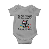 Black Cat English Teacher Gift Baby Onesie No More Homework Punctuation Matters Grammar Humor