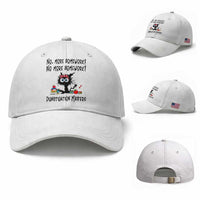 Black Cat English Teacher Gift Baseball Cap No More Homework Punctuation Matters Grammar Humor