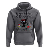 Black Cat English Teacher Gift Hoodie No More Homework Punctuation Matters Grammar Humor