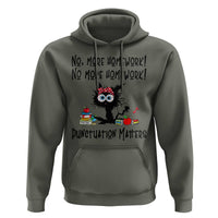Black Cat English Teacher Gift Hoodie No More Homework Punctuation Matters Grammar Humor