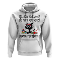 Black Cat English Teacher Gift Hoodie No More Homework Punctuation Matters Grammar Humor