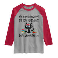 Black Cat English Teacher Gift Raglan Shirt No More Homework Punctuation Matters Grammar Humor