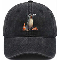 Funny Neil The Seal Boop Washed Cotton Baseball Cap Viral Cute Seal Lover Gift