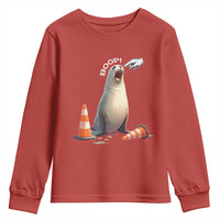 Funny Neil The Seal Boop Youth Sweatshirt Viral Cute Seal Lover Gift
