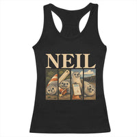 Funny Neil The Seal Racerback Tank Top Viral Ocean Animal Meme Graphic