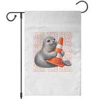 Neil The Seal Groovy Garden Flag Retro Vintage Cute Seal Lover Graphic