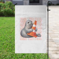 Neil The Seal Groovy Garden Flag Retro Vintage Cute Seal Lover Graphic