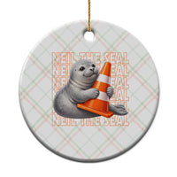 Neil The Seal Groovy Ceramic Ornament Retro Vintage Cute Seal Lover Graphic