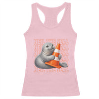 Neil The Seal Groovy Racerback Tank Top Retro Vintage Cute Seal Lover Graphic
