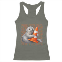 Neil The Seal Groovy Racerback Tank Top Retro Vintage Cute Seal Lover Graphic