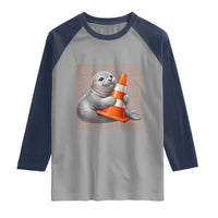Neil The Seal Groovy Raglan Shirt Retro Vintage Cute Seal Lover Graphic