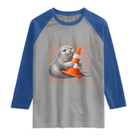 Neil The Seal Groovy Raglan Shirt Retro Vintage Cute Seal Lover Graphic