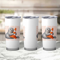 Neil The Seal Groovy Tumbler Cup Retro Vintage Cute Seal Lover Graphic
