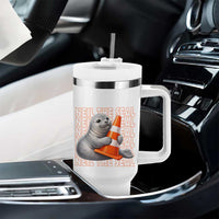 Neil The Seal Groovy Tumbler With Handle Retro Vintage Cute Seal Lover Graphic