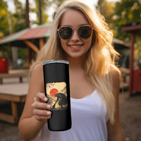 Vintage Japanese Art Samurai Warrior Black Cat Skinny Tumbler Ukiyoe Style Boop Meme