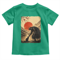 Vintage Japanese Art Samurai Warrior Black Cat Toddler T Shirt Ukiyoe Style Boop Meme