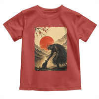 Vintage Japanese Art Samurai Warrior Black Cat Toddler T Shirt Ukiyoe Style Boop Meme