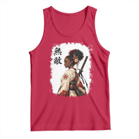 Afro African Pride Samurai Black Girl Tank Top Vintage Japanese Sumie Katana Graphic