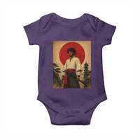 Afro American Samurai Bushido Warrior Baby Onesie Vintage Japanese Ukiyoe Graphic