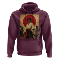 Afro American Samurai Bushido Warrior Hoodie Vintage Japanese Ukiyoe Graphic