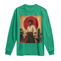 Afro American Samurai Bushido Warrior Long Sleeve Shirt Vintage Japanese Ukiyoe Graphic