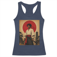 Afro American Samurai Bushido Warrior Racerback Tank Top Vintage Japanese Ukiyoe Graphic