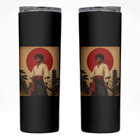 Afro American Samurai Bushido Warrior Skinny Tumbler Vintage Japanese Ukiyoe Graphic