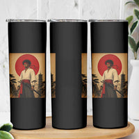 Afro American Samurai Bushido Warrior Skinny Tumbler Vintage Japanese Ukiyoe Graphic
