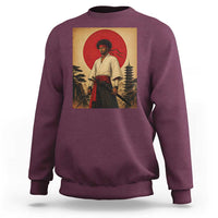 Afro American Samurai Bushido Warrior Sweatshirt Vintage Japanese Ukiyoe Graphic