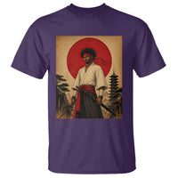 Afro American Samurai Bushido Warrior T Shirt Vintage Japanese Ukiyoe Graphic