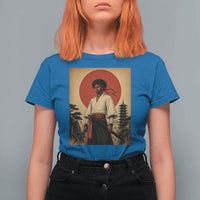 Afro American Samurai Bushido Warrior T Shirt For Women Vintage Japanese Ukiyoe Graphic