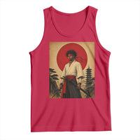 Afro American Samurai Bushido Warrior Tank Top Vintage Japanese Ukiyoe Graphic