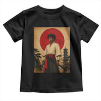 Afro American Samurai Bushido Warrior Toddler T Shirt Vintage Japanese Ukiyoe Graphic